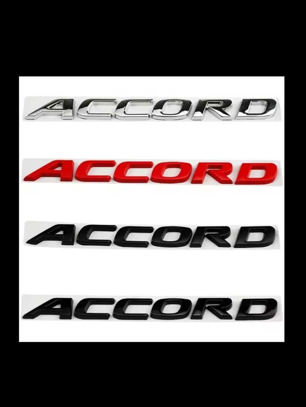 1 Honda Accord Emblem Badge Adhesive Backing Choose Color